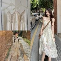ราคา เดรสสายเดี่ยวลูกไม้ เดรสแต่งพู่สไตล์โบฮีเมี่ยน (มีซับในค่ะ) (29958414429)