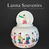 ราคา โอ่งไม้ไผ่เพ้นท์ลายการละเล่นพื้นบ้านของเด็กๆ ในสมัยโบราณ (43577599088)