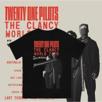 ราคา ทีเชิ้ตหลังวง Twenty One Pilots World Tour สำหรับผู้หญิงและผู้ชาย แขนสั้น ขนาดใหญ่ แร็ปเปอร์ ฮิปฮอป พังค์ สตรีท ฮาราจูกุ (50754692889)