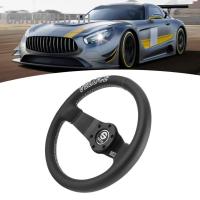 ราคา Carworld.th Carworld.th 320 มม./13 นิ้วสำหรับ Sparco สไตล์ 6-Bolt ครึ่งจานหนังสีดำพวงมาลัยแข่ง W/Horn (50205227426)