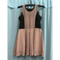 ราคา 212_เดรสสีชมพูกะปิแซมดำกระโปรงรอบนึงซับในตัวกระโปรงแขนกุดซิปซ่อนด้านหลังคอยูผ้าชีฟองผสมผ้าไหมอิตาลี (25612401199)