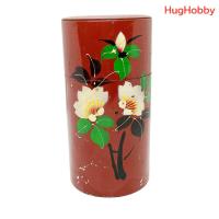 ราคา [มือ2] งานเก่าญี่ปุ่น กระป๋องเหล็ก กระป๋องใบชา ลายดอกไม้ สีน้ำตาล ขนาด 15cm (28075322860)