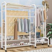 ราคา ราวแขวนเสื้ออเนกประสงค์ ตู้เสื้อผ้า โครงเหล็ก พร้อมชั้นวางของ ติดตั้งง่าย สไตล์โมเดิร์น (44004499163)