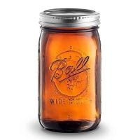 ราคา Ball masonjar American Fighting Grass Brown Dark Brown Mason Jar Coffee Bean Moisturizing Sealed Mason Jar (45805072231)