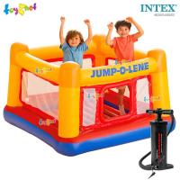 ราคา Intex เบาะกระโดด จั๊ม-โอ-ลีน 1.74x1.74x1.12 ม. รุ่น 48260 + ที่สูบลมดับเบิ้ลควิ๊ก ทรี-เอส (18883585218)
