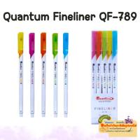 ราคา ปากกาตัดเส้น ปากกาหัวเข็ม ปากกาQuantum รุ่น Fineliner QF-789 แพ็ค 5 ด้าม (23876846709)