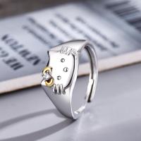 ราคา HelloKitty Heart Zircon Seiko Bow Simple Style Open Ring Niche High-Appearance (44228011690)