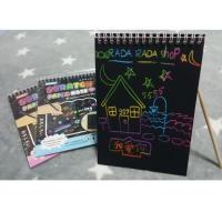 ราคา พร้อมส่ง สมุดขูดกระดานดำสีรุ้ง 20 x 14cm. เล่มใหญ่ ราคาถูก สมุดขูดสายรุ้ง สมุดกระดานดำขูดสายรุ้ง กระดานดำสายรุ้ง (6346530891)