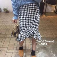 ราคา Korea tweed shinori skirt กระโปรง ผ้าทวีตลายชิโนริสุดหรู ระบายหางปลา ทรงสอบพอดีตัว (663683652)