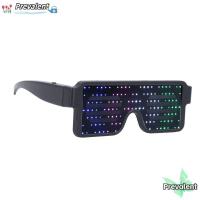 ราคา PREVALENT LED แว่นตาเรืองแสง,แบบไดนามิก 4 สีสัน 11 รูปแบบ Light Up แว่นตา, แว่นตาตลก 164 LED ลูกปัด USB ชาร์จ Neon Party โปรดปรานแว่นตาตกแต่งบาร์ (43377853660)