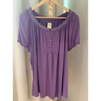 ราคา เสื้อผ้าเรย่อน สีม่วง อกเสื้อ 46 รหัส AB11 (29406233321)