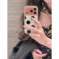 ราคา สไตล์เกาหลี ins Retro Simple แฟชั่น Polka Dot Elements เหมาะสําหรับ 16 Apple 17ProMax เคสโทรศัพท์ iPhone15 ไฟฟ้าเงินอีพ็อกซี่ 14Pro/13pro แฟนกรณี 17air นุ่ม (55450820295)