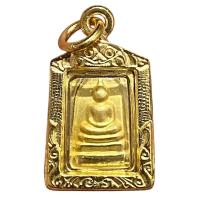 ราคา K824 จี้พระ พระสมเด็จ สมเด็จโต สมเด็จวัดระฆัง โชคดีมีลาภ พุฒจารโต ขนาด 1.5X2.5 ซม. เลี่ยม กรอบพระ ทองไมครอน วัตถุมงคล (43101516559)