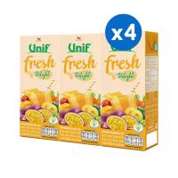 ราคา [4ชิ้น]Unif Fresh Delight ยูนิฟเฟรข ดีไลท์ น้ำผักผสมน้ำผลไม้รวม40% ขนาด 180 มล.แพ็ค 3 น้ำเสาวรส (18513601840)