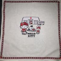 ราคา ผ้าเช็ดหน้าลิขสิทธิ์ของแท้ % Sanrio Hello Kitty ขนาด 51x51 cm. (22956019358)