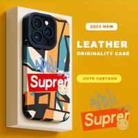 ราคา เคสโทรศัพท์มือถือหนัง ซิลิโคนนิ่ม กันกระแทก ป้องกันกล้อง ลายการ์ตูน Supreme สําหรับ IPhone 11 12 13 14 Pro MAX 11Pro 13Pro 7 8 Plus X XR XS MAX SE 2020 (23152322156)