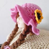 ราคา หมวกไหมพรมเด็กถักแบบกําหนดเองพร้อมปักชื่อแบบกําหนดเองรุ่นถักเปียดอกไม้ (50002689753)