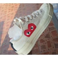 ราคา รองเท้า Comme Des Garcons Play x Converse แท้ % มือ2 ของแท้ / รุ่นนี้ต้องลด sizeไซด์ 37.5 UK 5 ( 24 cm )สภาพดี (22264499059)