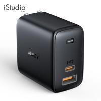ราคา AUKEY PA-B3(BK) OMNIA MIX 65W DUAL-PORT PD WALL CHARGER WITH GANFAST TECH , BLACK หัวชาร์จ (11166386004)