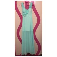 ราคา ส่งต่อ ชุดราตรียาว สีเขียวมิ้น (5622246557)