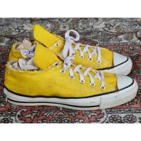 ราคา ♞,♘Converse All-Star Chuck Taylor Made in USA สีเหลือง low top vtg 1980s? 1990? 2025 (29339569400)