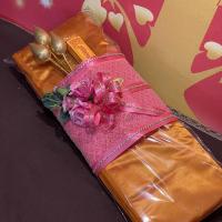 ราคา ผ้าไตรจีวรพระ ไตรครอง 7 ชิ้น เนื้อผ้าโทเร 2 ม. สีราชนิยม (15945651826)