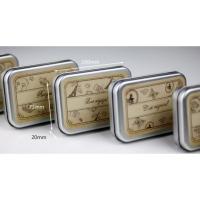 ราคา **เก่าเก็บ** (Sales) ชุด set Merci กล่องเหล็ก ขนาดกล่องเหล็ก 7.5 x 10 cm. รวม stamp 4 ชิ้น (15807814655)