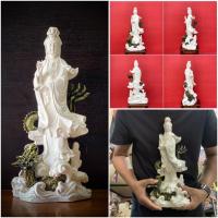ราคา เจ้าแม่กวนอิม กวนอิม พระโพธิสัตว์กวนอิม ปางขี่มังกรประทานพร สีขาวงาช้าง (19139535916)
