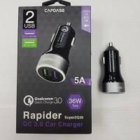 ราคา CAPDASE Rapider Super 2Q36 ชาร์จรถ 2USB Super Fast (Qualcomm. 3.0) (1637209022)