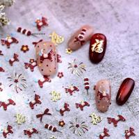 ราคา Warmtree Year Of The Horse ปีใหม่เล็บ Stiers การ์ตูน Red Pony Fortune Luy Nail Decals DIY ตกแต่งเล็บใหม่ (51905240998)