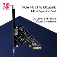 ราคา PCIe X16 ถึง SFF 8611 & 8612 การ์ดอะแดปเตอร์ PCIe 4.0 X4 ถึง Oculink อะแดปเตอร์ PCle4.0 PCI-E X1 SSD ถึง U.2 OCUlink SFF-8612 การ์ดอะแดปเตอร์ (44007110316)