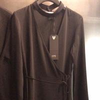 ราคา มินิเดรส CPS Chaps สีดำ คล้องคอ แขนยาว ผูกเอว (2405250704)