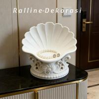 ราคา MERAH ถาดเครื่องประดับเปลือกหอยย้อนยุคหรูหรา - ที่เก็บกุญแจ, สีขาว & สีชมพู (52055745924)