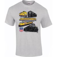 ราคา Daylight Sales Union Pacific Collage เสื้อยืดรถไฟแท้ [64] (17693679186)