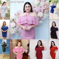 ราคา เสือ xlชุดราตรีสั้น สกินนี่ ปาดไหล่ แต่งระบายชีฟอง 2ชั้น สาวอวบ เดรสออกงาน (8718582761)