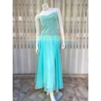 ราคา [พร้อมส่ง]ชุดราตรียาวสีฟ้า ชุดราตรียาวสีเขียวมิ้นต์Mint dress Turquoise dress ชุดราตรีเกาะอก ชุดออกงานสีมิ้นท์ (18348351261)