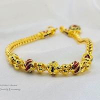 ราคา สร้อยข้อมือลงยา งานทองแท้ 5 ไมครอน (21489190274)