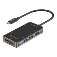 ราคา USB HUB (ยูเอสบีฮับ) PROMATE 7 IN 1 USB-C HUB PRIMEHUB-LITE (25129919471)