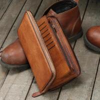 ราคา วินเทจ กระเป๋าสตางค์หนังแท้ ผู้ชายหนังกระเป๋าสตางค์ยาวผู้ชายกระเป๋ากระเป๋าคลัทช์ชายคลิปเงินซิปรอบกระเป๋าเงินผู้ถือบัตร (44228040159)