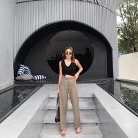 ราคา กางเกงเอวสูง สีเขียวขี้ม้า malimays (21672675374)