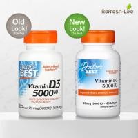 ราคา [พร้อมส่ง] Doctor's Best Vitamin D3 [5000IU] 125 mcg วิตามินดี3 D3 125 ไมโครกรัม [Refresh-Life] (23454241263)