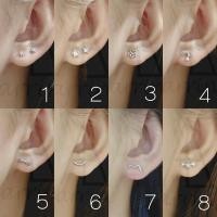 ราคา [มินิมอลสีเงิน163] ต่างหูมินิมอลแบบติดหู ราคาต่อ1คู่ พร้อมแป้น(ทับหลัง)แบบโลหะทุกคู่ (49654304514)