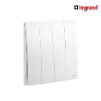 ราคา Legrand สวิตช์ทางเดียว 4 ช่อง สีขาว 16A รุ่น Mallia Senses | Matt White | 281006MW | BTismart (19361471156)
