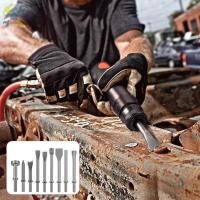 ราคา 9 ชิ้น Pneumatic Chisel ชุดโลหะ Air Hammer Bits ชุด Air Chisel Bits สําหรับกระเบื้องก่ออิฐคอนกรีตหินรื้อถอน SHOPTKC0732 (47902983697)