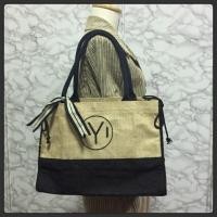 ราคา กระเป๋าสะพายไหล่ งานจากญี่ปุ่น งานสานทอ ปอกระเจ้า (Jute) ปัก ติดโบว์ (2450772132)