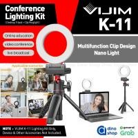 ราคา ULANZI VIJIM K11 ชุดไฟวงแหวนการประชุมทางวิดีโอพร้อมขาตั้งกล้อง 8000K LED (42855840604)
