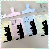 ราคา เคสโทรศัพท์ For iPhone 13 14 15 16 Pro Max 7 8 Plus เคส iP 13 11 Pro Max Case ลายแมวสองตัว ยอดนิยม เคสไอโฟนสวยๆ สีด้าน (46704811000)