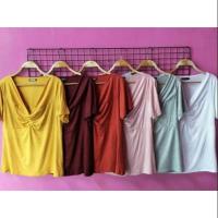 ราคา เสื้อเรย่อนสาวอวบ คอวี มีสีแดงเลือดหมู ส่งต่อถูกๆ 40.- (2851571501)