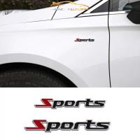 ราคา SPORTS โลโก้นูนสีแดงสีดําโลหะตกแต่งรถรถจักรยานยนต์-Mincar (27136441196)