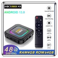 ราคา สุดยอดกล่องแอนดรอยด์รุ่นใหม่ปี 2024 Android TV Box HK1 RBOX K8 แรม4GB/64GB Rockchip ใหม่ RK3528 Android13 WIFI 6 BT5.0 (24116843597)